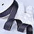 1"(25mm)Gold Metallic-Edge Grosgrain Ribbon 077 репсовая лента с золотым люрексом тёмно синяя