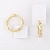 Серьги "кольцо" родиевое покрытие 1 пара золото Korea 