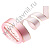 Лента атласная 1,5 см 20 ярдов с золотым люрексом розовая 004
