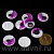 Глазки для творчества вращающиеся круглые d=20 мм 25  пар фиолетовые