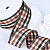 1-1/2"(38mm)Gingham Ribbon B001 лента тканевая в клетку 10 ярдов бежево-коричневая