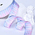 1"(25mm)Gingham Ribbon B008 лента тканевая в клетку 10 ярдов сиреневый градиент