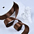 1"(25mm)Double Face Satin Ribbon 847 двухсторонняя сатиновая лента 10 ярдов коричневая