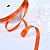 3/8"(9mm)Single Face Satin Ribbon 750 односторонняя сатиновая лента 10 ярдов оранжевая