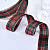 1"(25mm)Gingham Ribbon C401 лента тканевая в клетку 10 ярдов бордово-зелёная