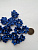 Хризантемы атласные 3 см 20 шт синие 329