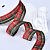 1"(25mm)Gingham Ribbon B402 лента тканевая в удлинённую клетку 10 ярдов красно-зелёная