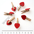 Прищепки декоративные с сердцами