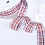 1"(25mm)Gingham Ribbon B006 лента тканевая в клетку 10 ярдов бордовая