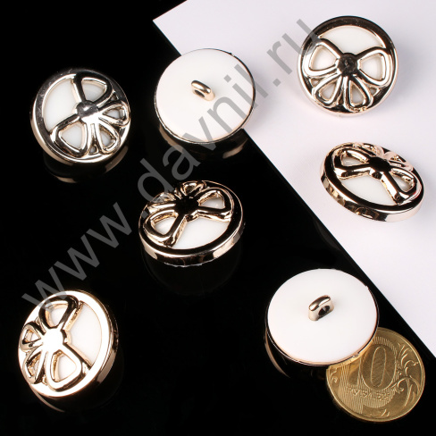 К106-168Ф белая в золотой оправе