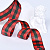 1"(25mm)Gingham Ribbon A401 лента тканевая в крупную клетку 10 ярдов красно-чёрная