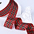 1-1/2"(38mm)Gingham Ribbon B013 лента тканевая в клетку 10 ярдов красная