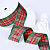 1-1/2"(38mm)Gingham Ribbon B401 лента тканевая в клетку 10 ярдов зелёно-красная