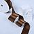 1 1/2"(38mm)Single Face Satin Ribbon 847 односторонняя сатиновая лента 10 ярдов коричневая