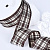1-1/2"(38mm)Gingham Ribbon A317 лента тканевая в удлинённую клетку 10 ярдов коричневая