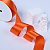 1 1/2"(38mm)Single Face Satin Ribbon 750 односторонняя сатиновая лента 10 ярдов оранжевая