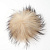 Натуральный меховой помпон с ниточкой 8 см молочно-бежевый