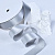 1"(25mm)Single Face Satin Ribbon 009 односторонняя сатиновая лента 10 ярдов светло серая