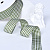 1"(25mm)Gingham Ribbon A074 лента тканевая в мелкую клетку 10 ярдов оливковая